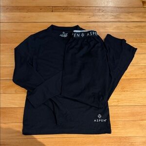 Aspen Black Long Sleeve and Pants Set